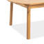 Table basse de patio ovale en bois massif