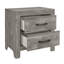 Table de chevet de style rustique 1Pc avec 2 tiroirs de style transitionnel