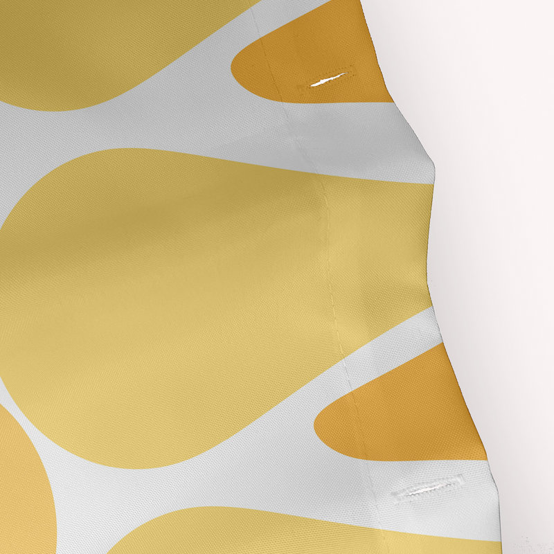 Rideau de douche simple synthétique Synthia, Jaune