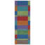Gemstones Hand-Woven Wool Blue/Red/Orange Area Rug-42148034