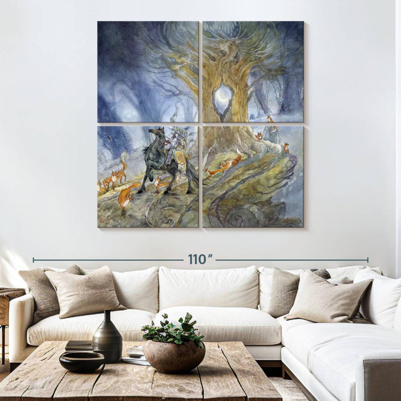 Kelan Black Knight Of Dark Night, 74" H x 74" W