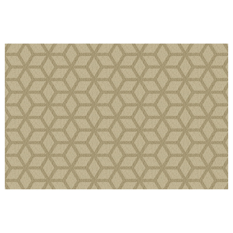 Un-Rug Cubics Rube Low Profile Kitchen Mat by Matterly, Rectangle 2' x 3', Beige
