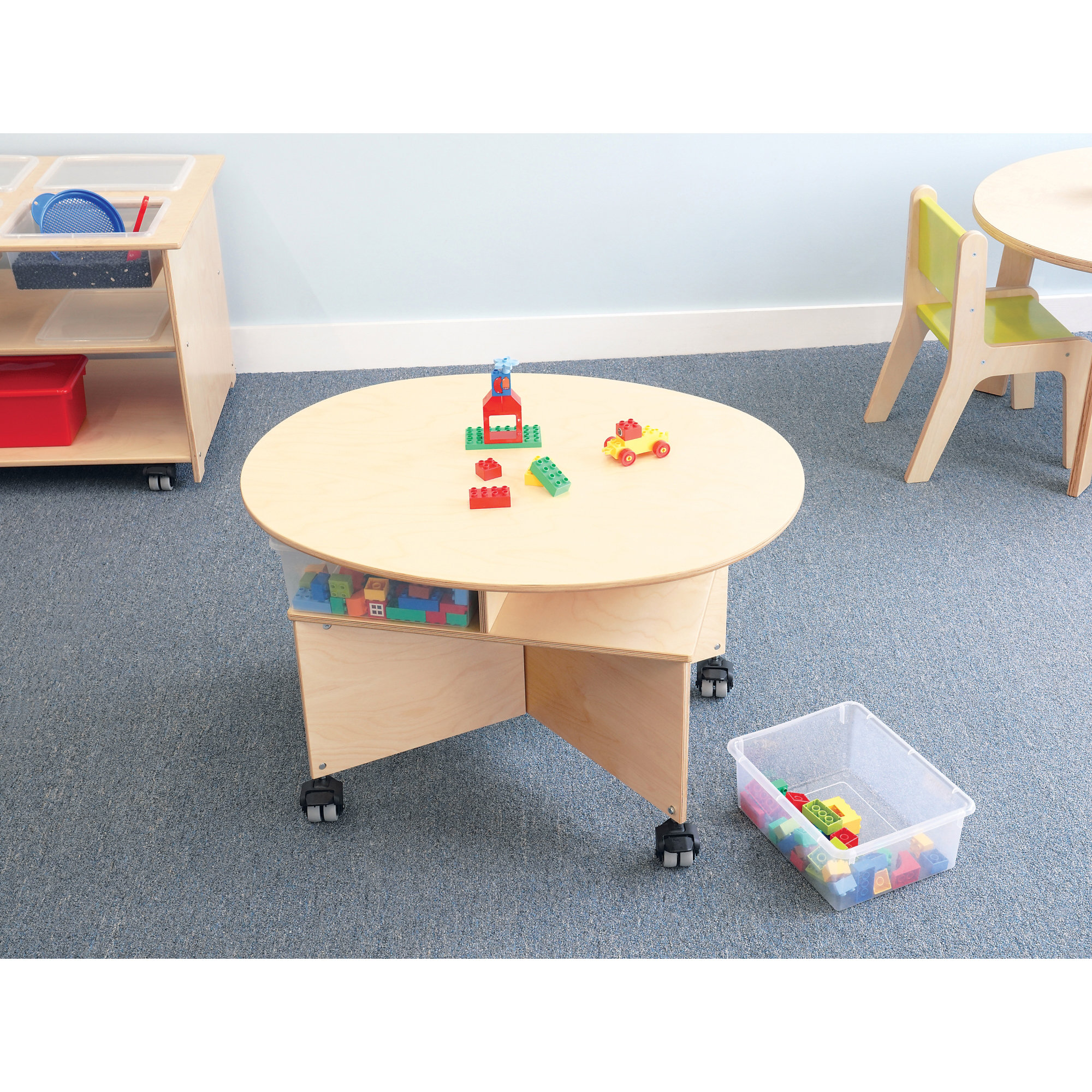 Mobile Activity Table Whitney Brothers® Mobile Round Activity Table - Wayfair Canada