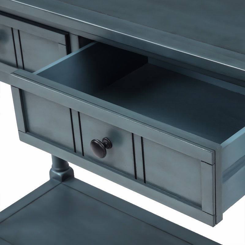 Gattilier 35.43'' Console Table, Navy, 30.25" H x 35.34" W x 13.8" D Duplicate