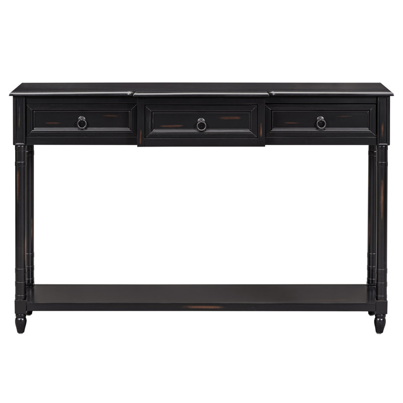 Console avec tiroir et tablette stable, Espresso