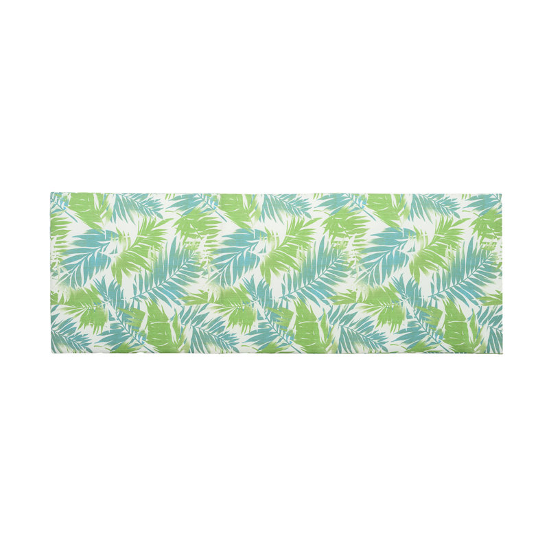 Green Leaf 2" Thick Chaise Lounge Cushion 76.75" X 27" X 2" Foldable 2-section Water-resistant Outdoor Patio Cushion
