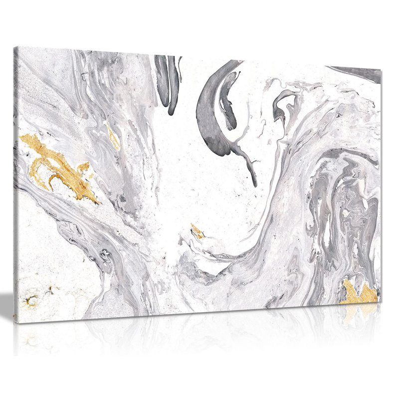 Paint Swirls - Wrapped Canvas Print, 20cm H x 31cm W