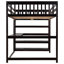 Lit mezzanine double. Comprend des tablettes sous le bureau et des tablettes de rangement. Taille du lit Livré avec une tablette.-1873348555-1873348553
