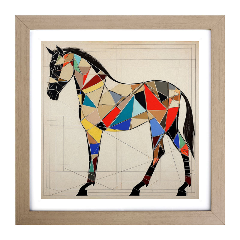 Horse Constructivism No.1 - Framed Print, Oak