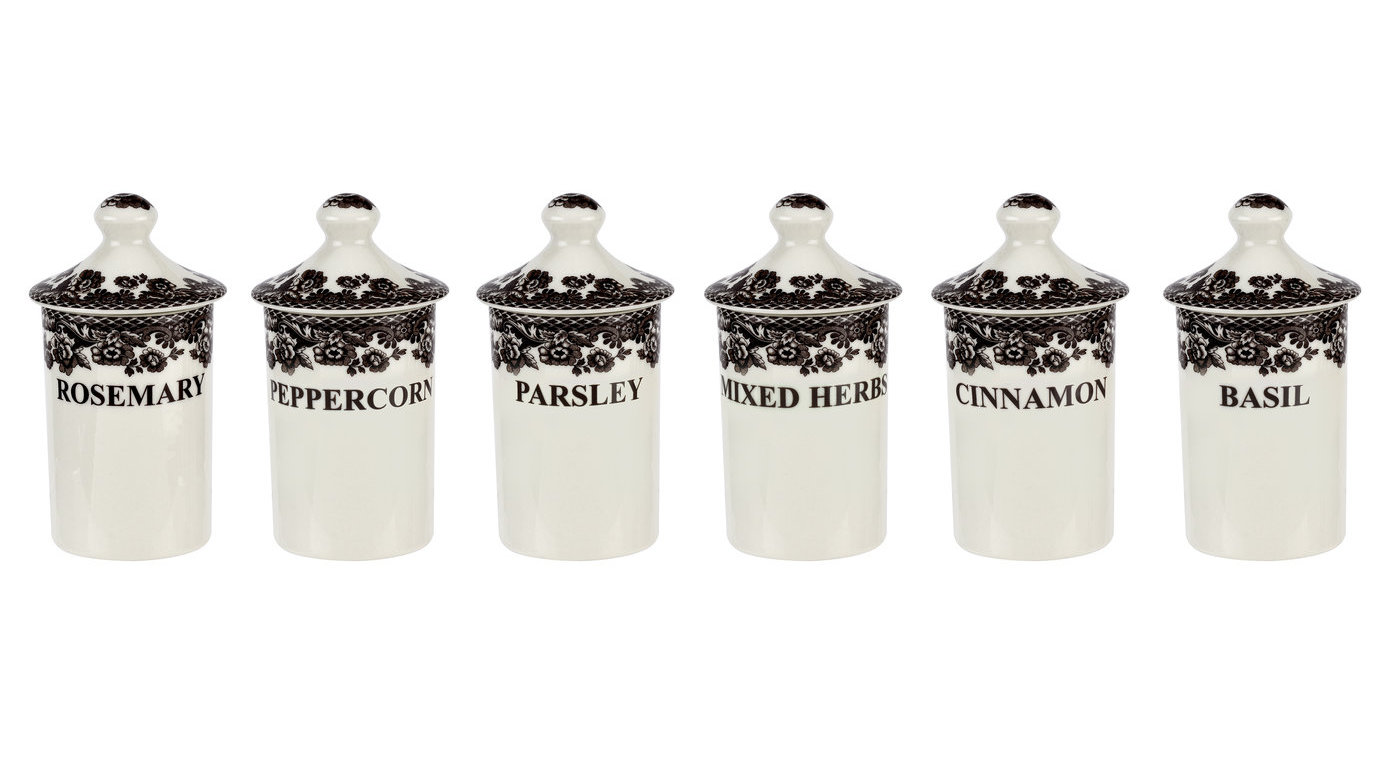 Spode Delamere 6-Piece Spice Jars