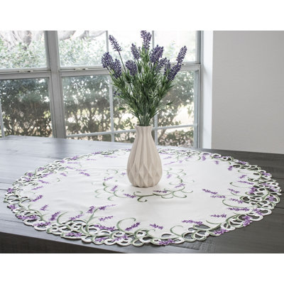 Ophelia & Co. Billiot Circle Floral Polyester Table Topper | Wayfair