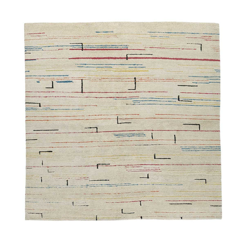 Fragment Hand Knotted Wool Striped Area Rug, Rectangle 3' x 5'