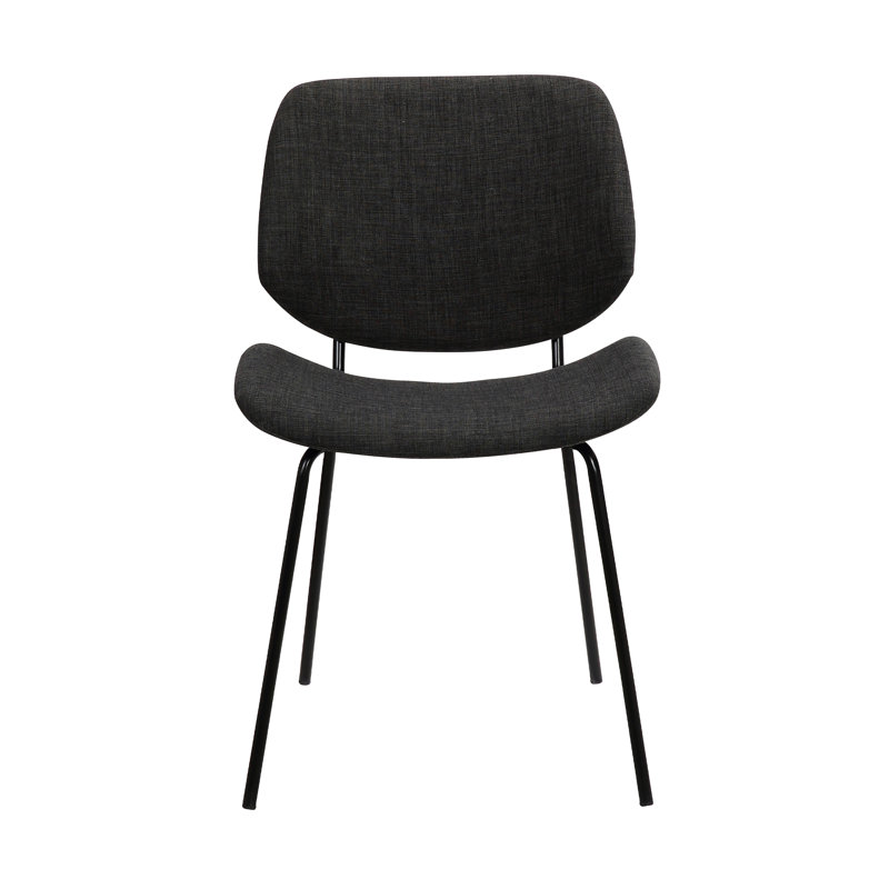 Chaise d'appoint rembourrée gris anthracite Monceau