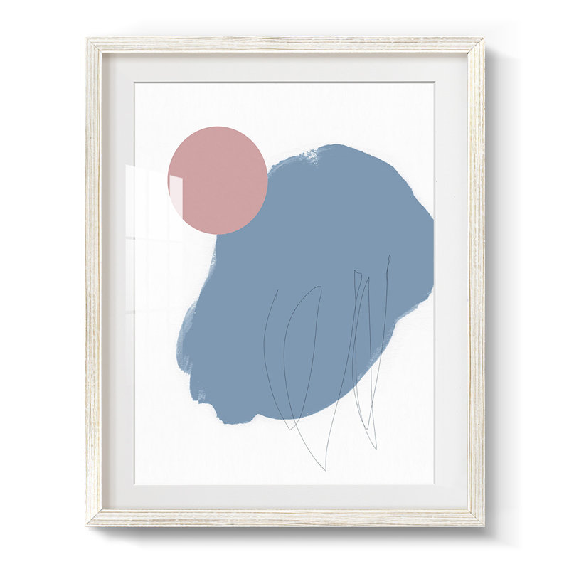 Élémentaire abstrait I - impression encadrée, Blanc, H 28,5 po x l 20,5 po