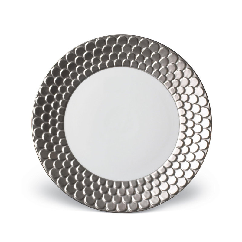 Aegean Platinum Sculpted Dinner Plate