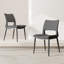 Chaises de salle à manger grises en cuir gris pour 2 personnes: Structure, tendance pour les tables et les salons