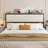 Headboard With Storage And Charging Station, Upholstered Storage Headboard Only With Bed Frame Brackets Adapter, Button Tufted Design, Easy Assembly-186466650-186466655
