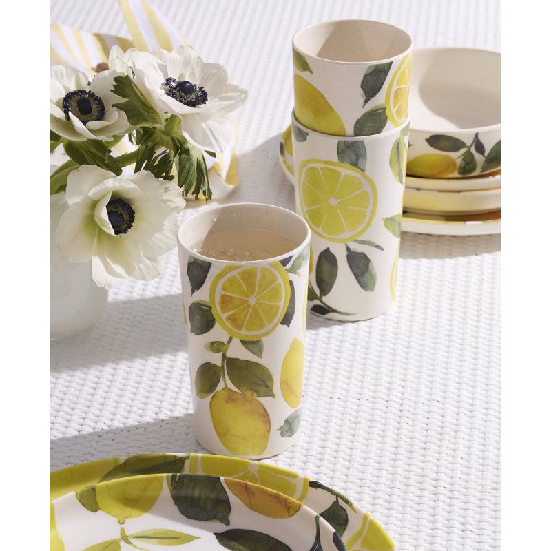 Ensemble de 4 verres en mélamine Oneida, 24 citrons