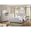 Mobilier de chambre à coucher capitonné en polyfibre gris traditionnel américain
