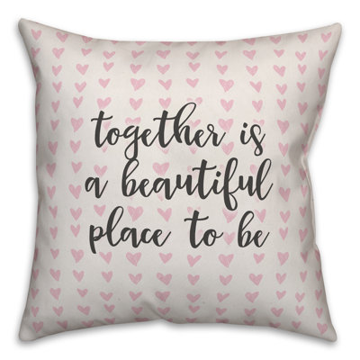  Ensemble de coussins décoratifs Together is A Beautiful Place to Be in Hearts