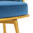 Swivel Counter Height Bar Stools Set Of 2, 31." Bar Height Stools With Hand-Woven Backrest & Gold Metal Legs, Modern Low Back Upholstered Kitchen Chairs With Footrest For Island, Dining Room,Blue-1537592790