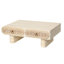 Table basse à bord arrondi avec tiroir en bois massif à motif floral, table basse de salon, bureau