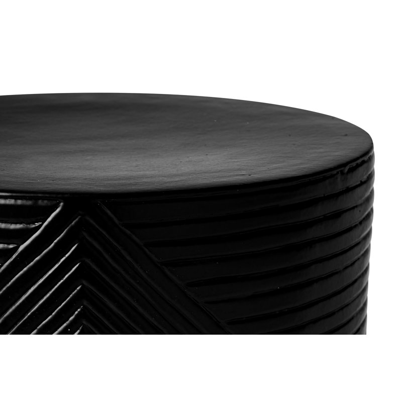 Provenance Signature Outdoor Round Side Table, Coal, 16"