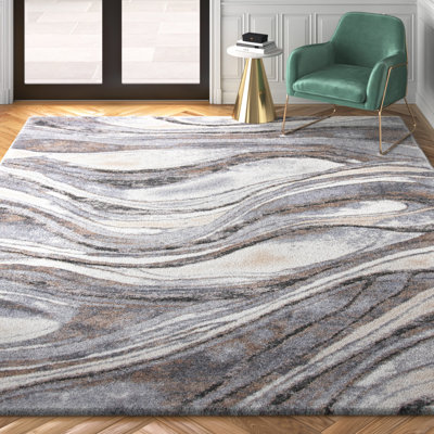 Makenna Abstract Gray/Beige/Brown Area Rug