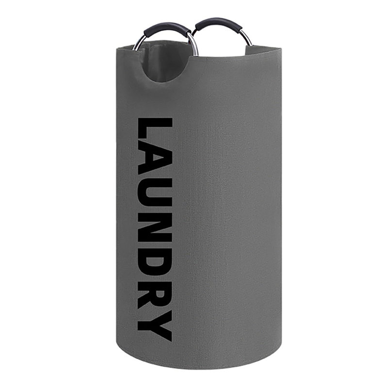 Fabric Laundry Basket with Handles, Grey
