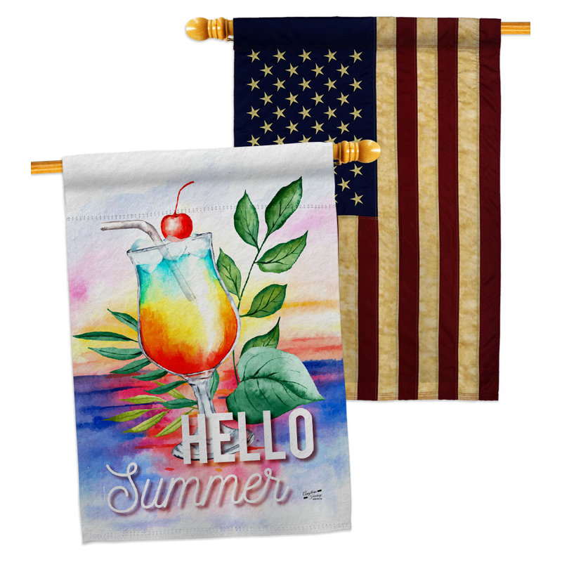 Drapeau de maison en polyester à 2 côtés 40 x 28 po