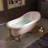 59" x 31" Clawfoot Soaking Acrylic Bathtub-61051204
