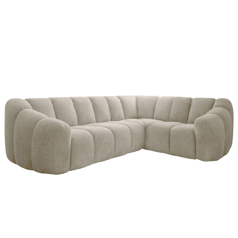 Shell Corner Sofa , Beige, Right Hand Facing