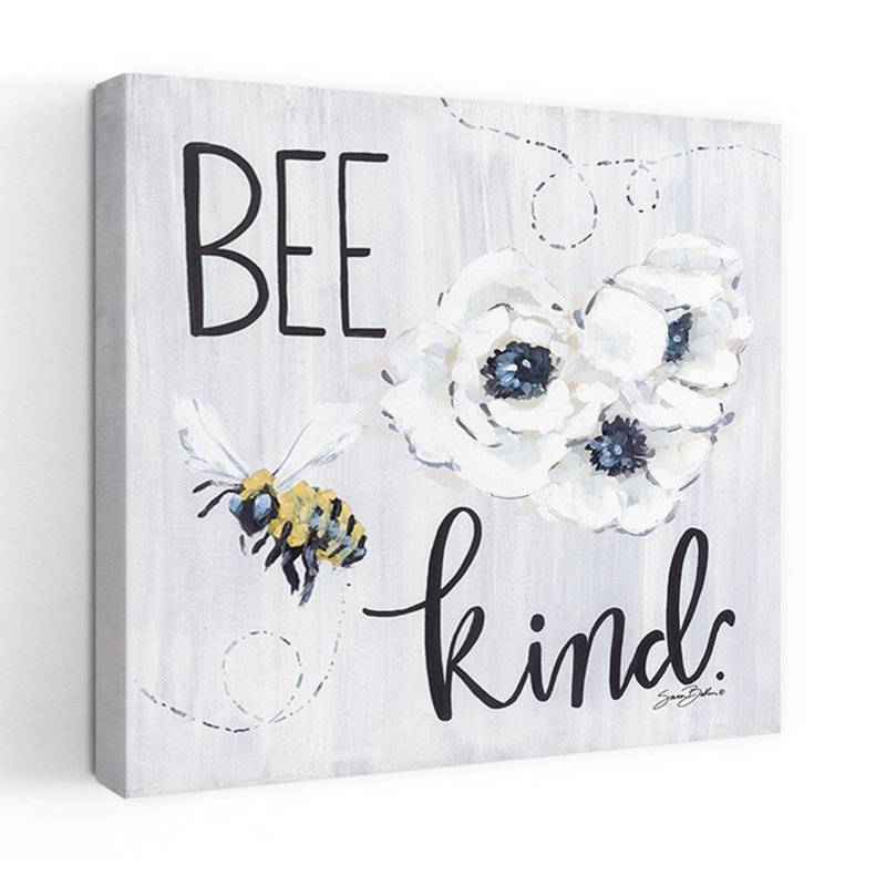 Art floral de printemps abeille fantaisiste Bee Kind, H 18 po x l 18 po
