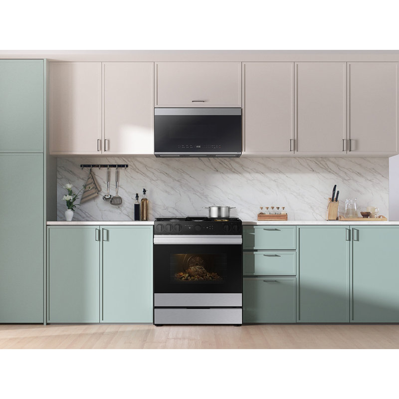 Samsung Bespoke Smart Slide-In Gas Range, Stainless Steel