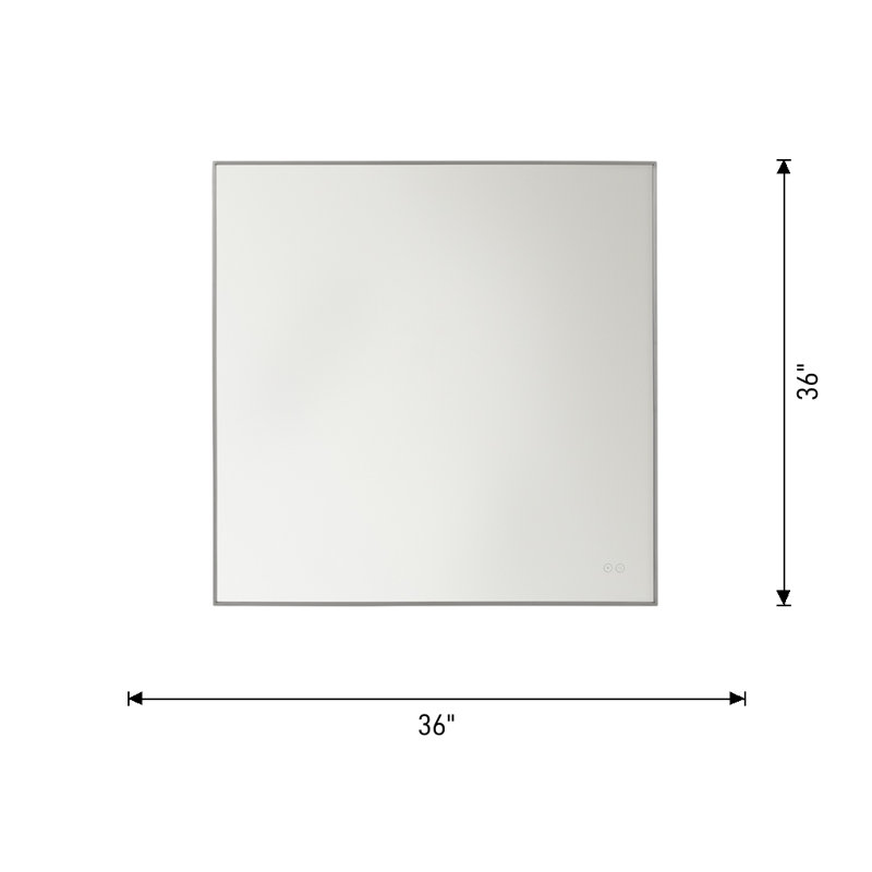 Cadre Square Mirror 36x36 from Generation Lighting , Midnight Black, 36" x 36"