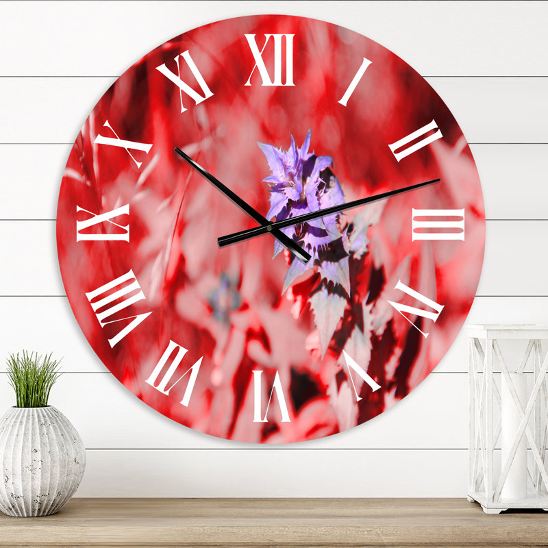 Vintage Autumn Leaf IV - horloge murale maison de campagne, Petit