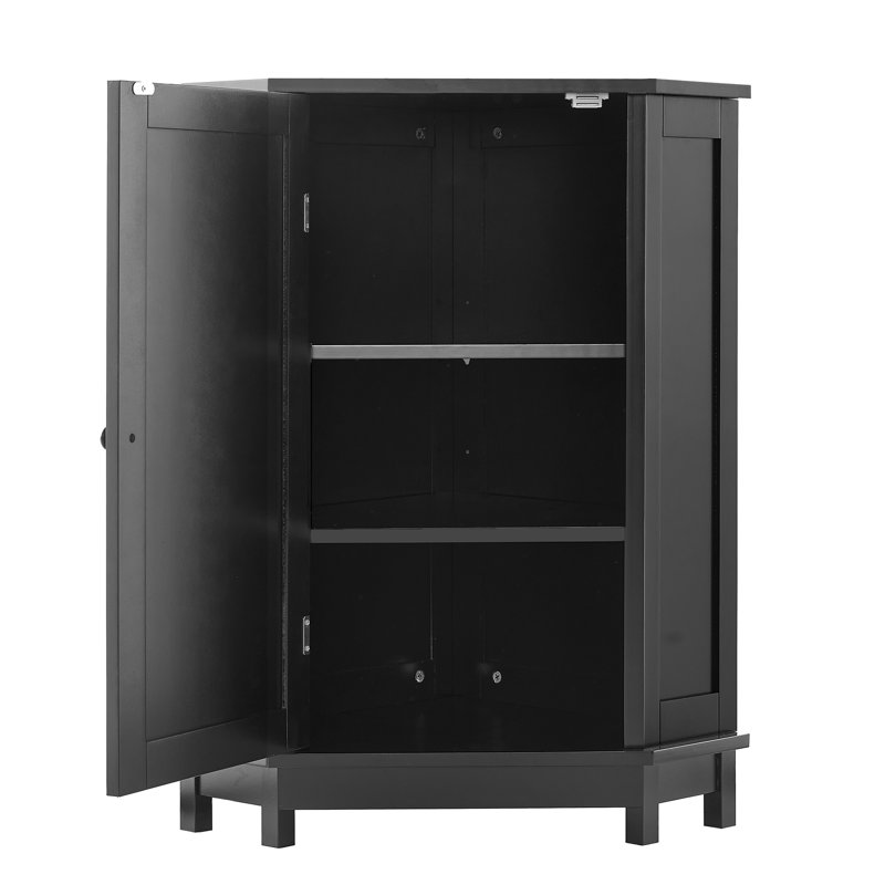 Armoire de salle de bain ajustable, Noir