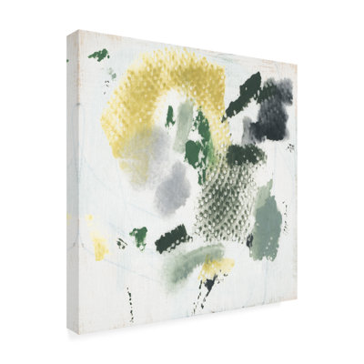 Art mural sur toile tendue - June Erica Vess, art mural «Verdant» II pour décor de salon, de chambre à coucher ou de bureau - 18 x 18