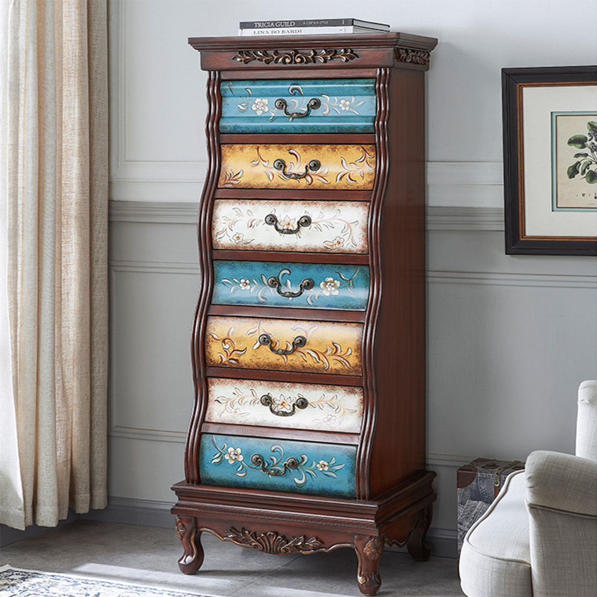 Painted on sale accent chest