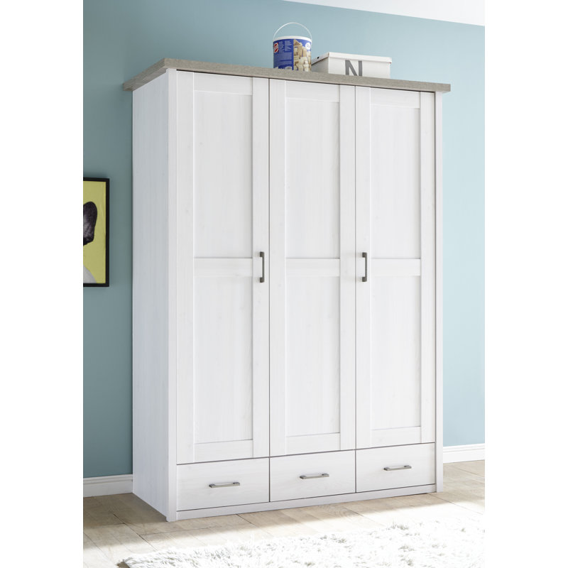 Yalaha 3 Door Manufactured Wood Wardrobe