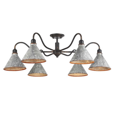 Jasper 6-Light Semi-Flush Mount
