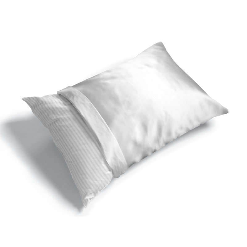 Protecteur de coussin satin idea ideas, Blanc