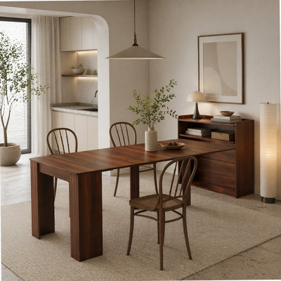 Modern Extendable Dining Table with Storage