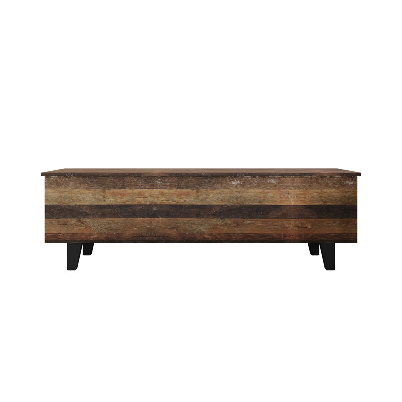 Auburn Storage Cabinet Bench, Vintage Oak 