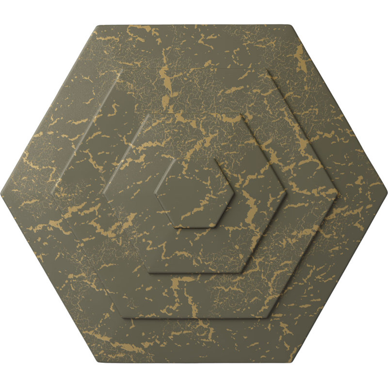 Endurathane Woodruff Ceiling Medallion, 23 1/4"OD x 7/8"P, Hand-Painted Witch Hazel Crackle Finish, Witch Hazel Crackle