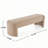 Elegant and Simple Long - shaped Ottoman Bench, Light Camel