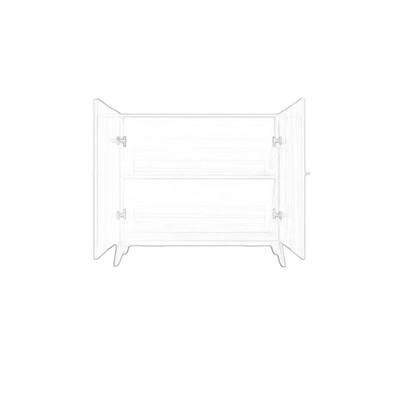 Armoire de rangement élégante en noyer