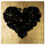 Cœur noir - impression sur toile-23151252