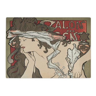 Salon des Cent Vol.2 by Alphonse Mucha Chopping Board