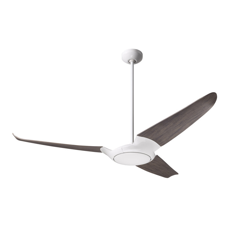 IC Air 56'' Ceiling Fan, Wall Control, Graywash, Gloss White